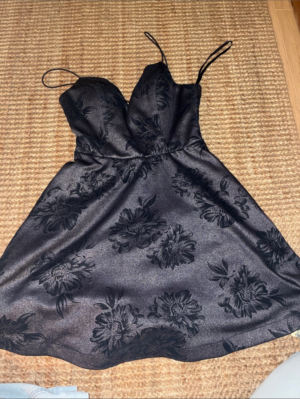 City Studio Navy Satin Evening Dress